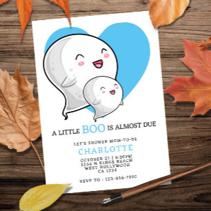 A Little Boo is Almost Due Halloween Baby Shower Invitation