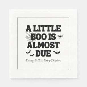 A Little Boo Is Almost Due Halloween Baby Shower Napkin