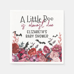 A Little Boo Is Almost Due Halloween Baby Shower Napkin