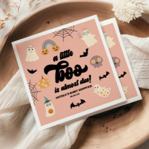 A Little Boo Is Almost Due! Halloween Baby Shower Napkin