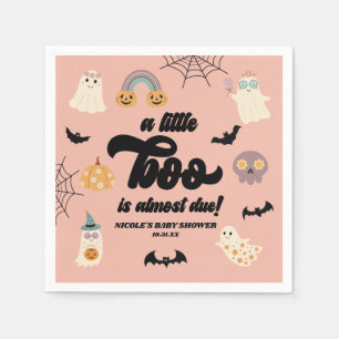 A Little Boo Is Almost Due! Halloween Baby Shower Napkin