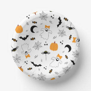 A Little Boo Is Almost Due Halloween Baby Shower Paper Plate