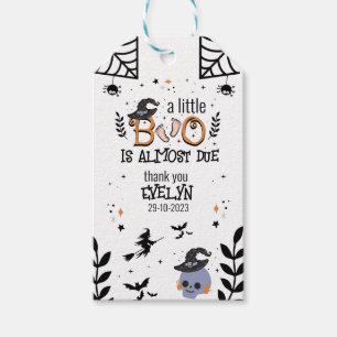a little boo is almost due Halloween Gift Tags