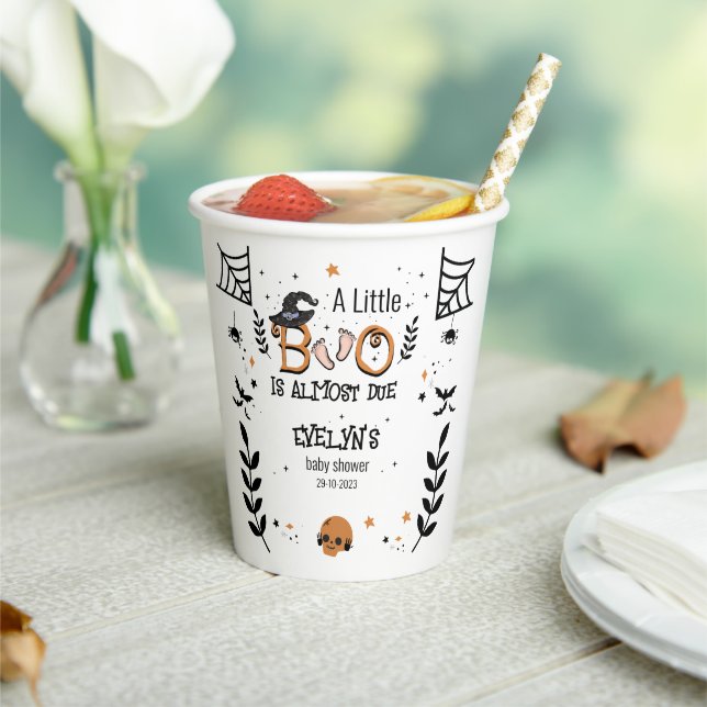 a little boo is almost due Halloween  Paper Cups (Insitu)