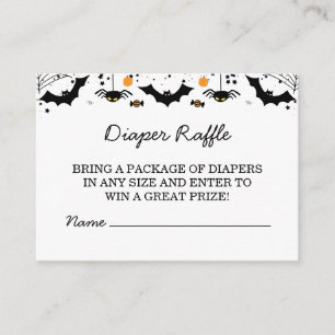 A Little Boo Is Almost Due Orange Girl Baby Shower Enclosure Card