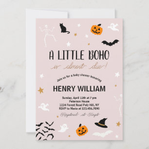 A Little Boo Is Almost Due! Spooky Fun Baby Shower Invitation