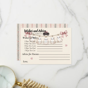 A Little Boo Is Almost Due Wishes and Advice Card