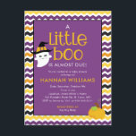 A Little Boo Is Almosts Due Baby Shower Postcard<br><div class="desc">"A little boo is almost due" Halloween-themed Baby shower invitation postcards.</div>