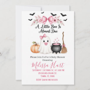 A Little Boo Is Due Baby Shower Invitation