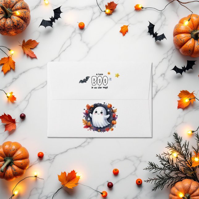 "A Little Boo is on the Way" Halloween Baby Shower Envelope ("A Little Boo is on the Way" Halloween Baby Shower Envelope)