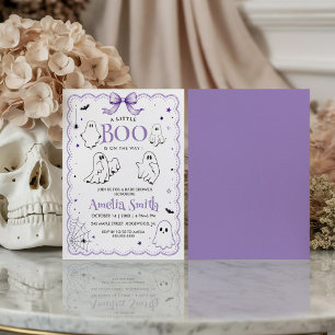 A Little Boo Is On the Way Hlloween Baby Shower Invitation