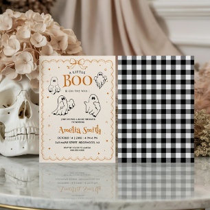 A Little Boo Is On the Way Hlloween Baby Shower Invitation