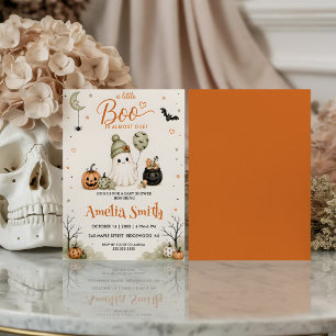 A Little Boo Is On the Way Hlloween Baby Shower Invitation