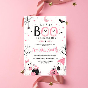 A Little Boo Is On the Way Hlloween Baby Shower Invitation