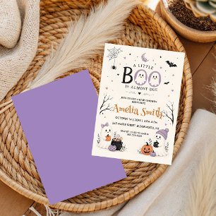 A Little Boo Is On the Way Hlloween Baby Shower Invitation