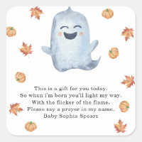 A little Boo. Prayer candle label