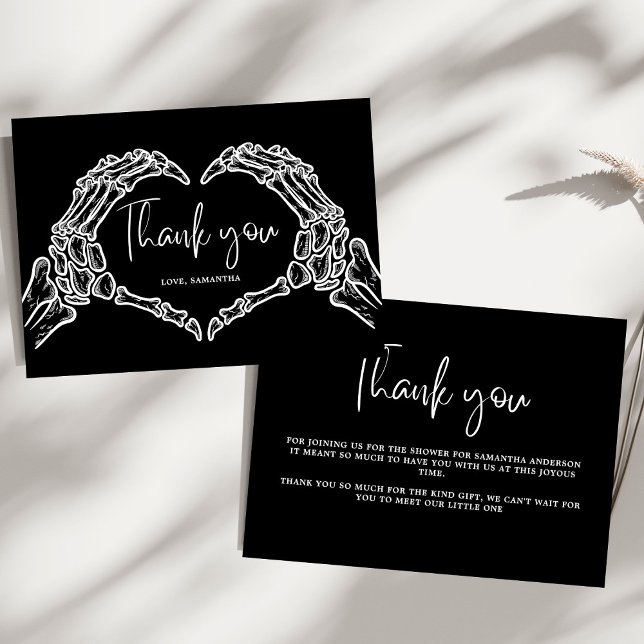 A Little Boo Skull  Halloween Baby Shower Thank You Card (Creator Uploaded)