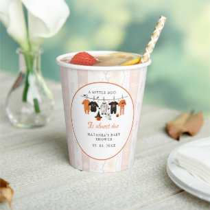 A little bue Halloween is almost due baby shower Paper Cups