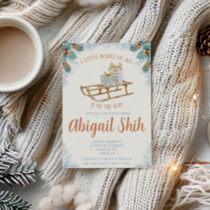 A Little Bundle of Joy is on the Way Baby Shower Invitation