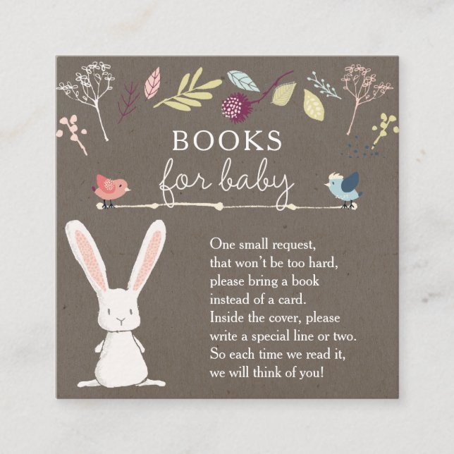 A Little Bunny Books For Baby Book Request Enclosu Enclosure Card (Front)
