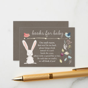 A Little Bunny Books For Baby Book Request Enclosure Card