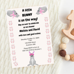 A little Bunny (girl) is on the way Invitation