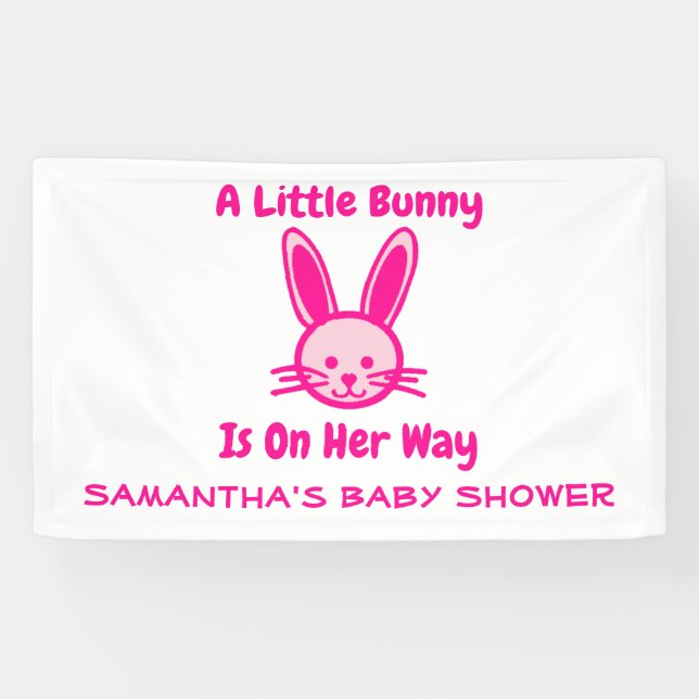 A Little Bunny Is On Her Way Banner (Horizontal)