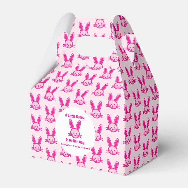 A Little Bunny Is On Her Way Favour Box (Front Side)