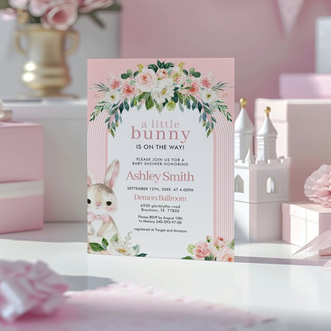 A Little Bunny is on the Way Baby Shower  Invitation (Creator Uploaded)