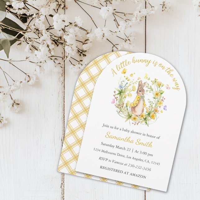 A little bunny is on the way baby shower Invite (Creator Uploaded)
