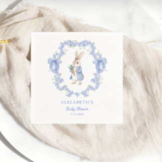 A Little Bunny Is On The Way Baby Shower Napkin