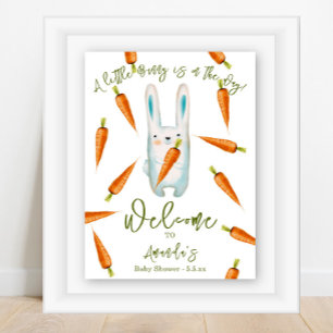 A little Bunny is on the way! Baby Shower Poster