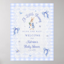 A Little Bunny Is On The Way Baby Shower Welcome