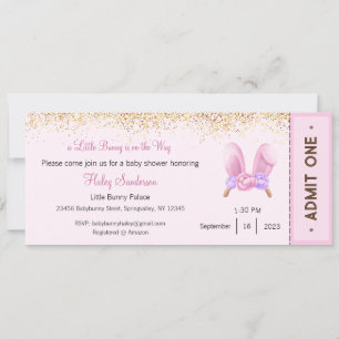 A Little Bunny is on the Way Invitation, Baby  Invitation