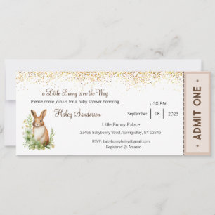 A Little Bunny is on the Way Invitation, Baby Invitation