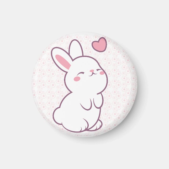 A Little Bunny Made of Feelings Magnet (Front)
