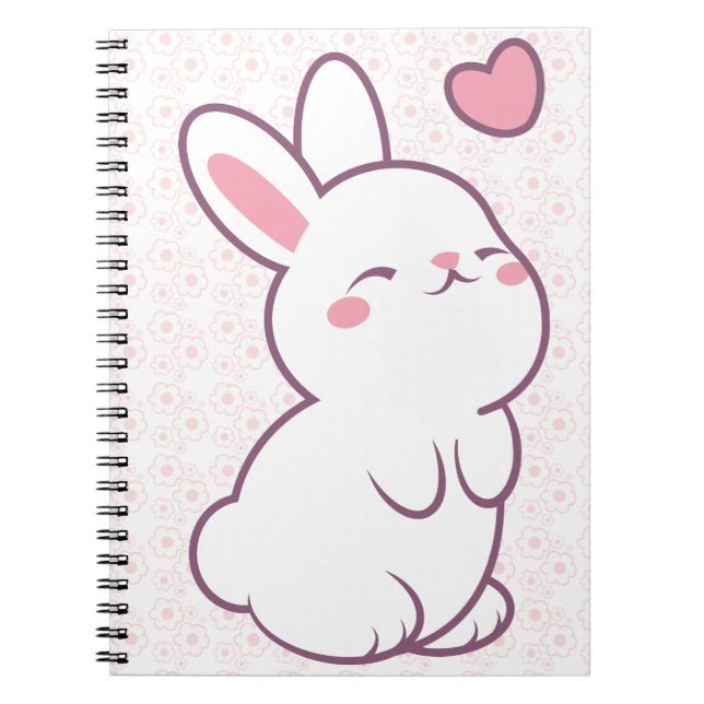 A Little Bunny Made of Feelings Notebook (Front)