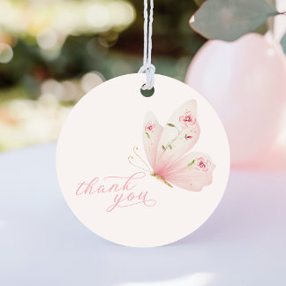 A Little Butterfly Baby Shower Favour Tags