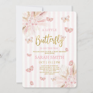 A little Butterfly Baby Shower girl Invitation