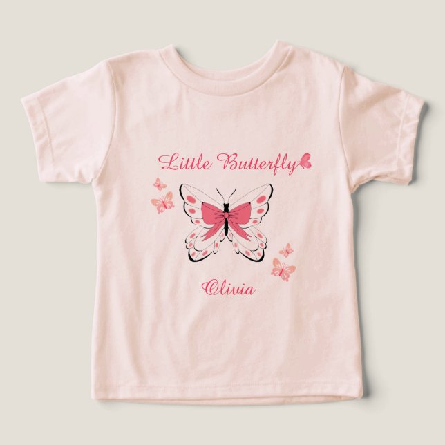 A Little Butterfly Baby Shower Pink Baby Girl  (Design Front)