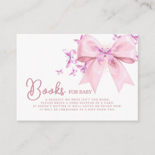  A Little Butterfly Bow Baby Shower  Enclosure Card