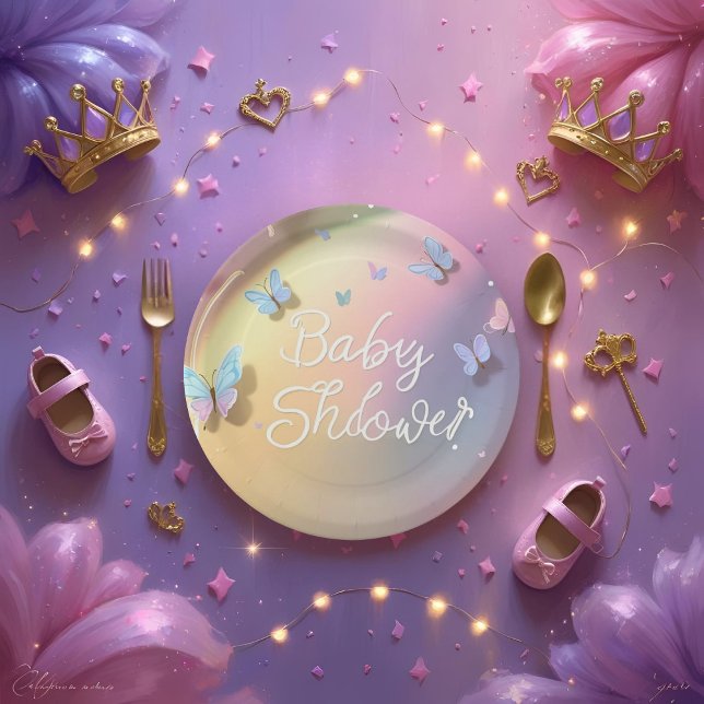 A Little Butterfly Has Arrived-paper plat Paper Plate (Creator Uploaded)