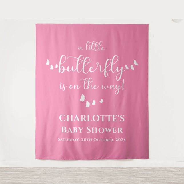 A Little Butterfly Is On The Way Backdrop Tapestry (Front)