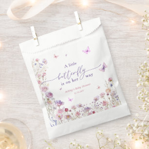 A Little Butterfly Is On The Way Cute Baby Shower Favour Bags