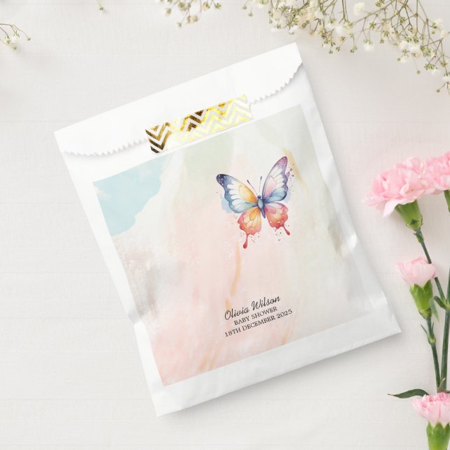 A little butterfly pastel whimsical Baby Shower  Favour Bags (Sealed)