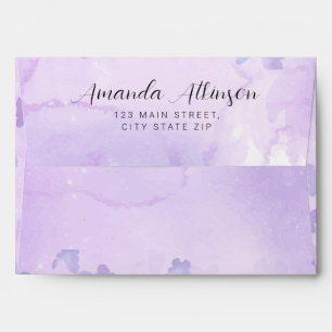 A Little Butterfly Purple Baby Shower Envelope