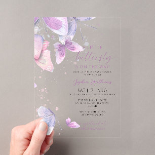 A Little Butterly Baby Shower Invitation