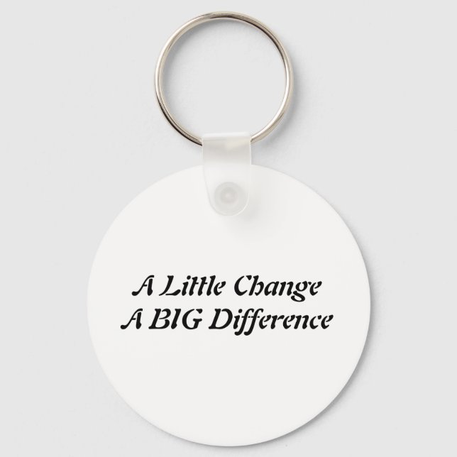 A Little Change A BIG Difference Key Ring (Front)