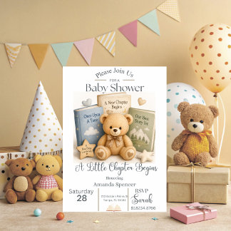 A Little Chapter Begins | Baby Shower Invitation