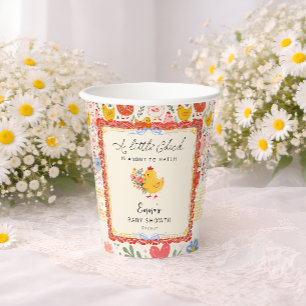 A Little Chick Farm Chicken Girl Baby Shower Paper Cups